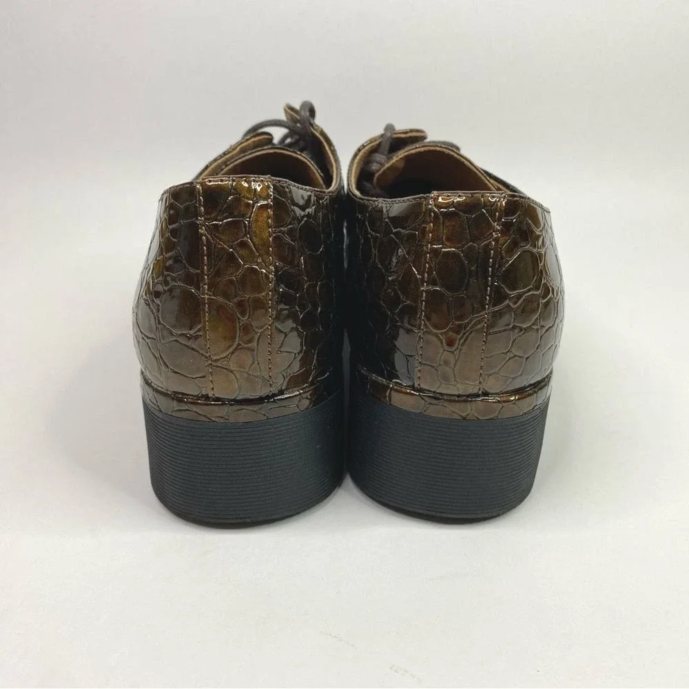 Graceland Chunky‎ Platform Shoes Women's 7 38 Crocodile Gator Grunge Fairycore